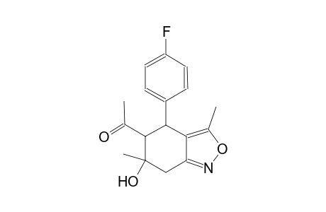 ethanone, 1-[4-(4-fluorophenyl)-4,5,6,7-tetrahydro-6-hydroxy-3,6-dimethyl-2,1-benzisoxazol-5-yl]-