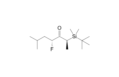 (2S,4R)-2-(t-Butyldimethylsilyl)-4-fluoro-6-methyl-3-heptanone