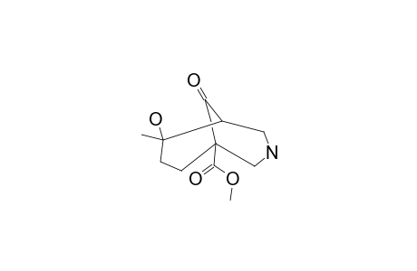 METHYL_6-HYDROXY-6-METHYL-9-OXO-3-AZABICYCLO-[3.3.1]-NONANE-1-CARBOXYLATE
