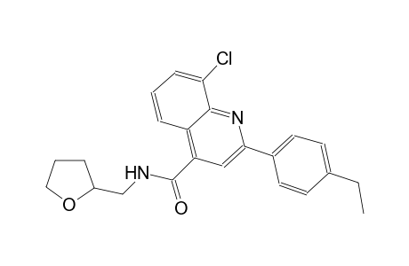 8-chloro-2-(4-ethylphenyl)-N-(tetrahydro-2-furanylmethyl)-4-quinolinecarboxamide