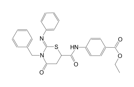 benzoic acid, 4-[[[(2Z)-tetrahydro-4-oxo-2-(phenylimino)-3-(phenylmethyl)-2H-1,3-thiazin-6-yl]carbonyl]amino]-, ethyl ester