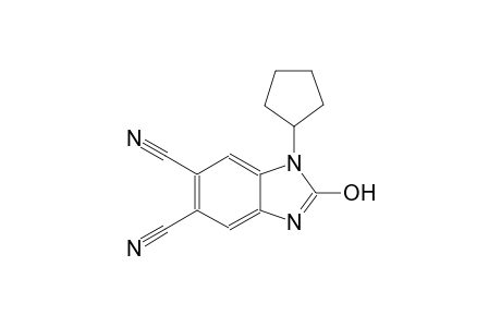 1H-benzimidazole-5,6-dicarbonitrile, 1-cyclopentyl-2-hydroxy-