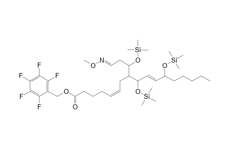 Pentafluorobenzyl 8-(1-(trimethylsiloxy)-3-(methoxyimino)propyl)-9,12-di(trimethylsiloxy)hepta-5(Z),10(E)-dienoate