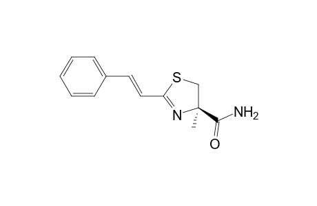 (4R)-4-Methyl 4-carboxamido-2-cinnamyl-.deata.(2)-thiazoline