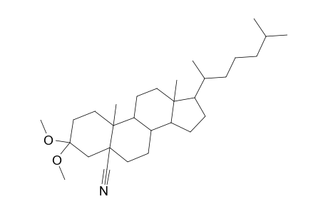 Cholestane-5-carbonitrile, 3,3-dimethoxy-, (5.beta.)-