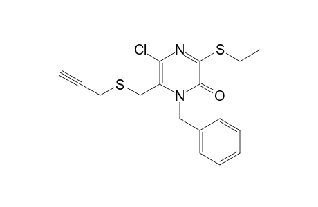 1-(benzyl)-5-chloro-3-(ethylthio)-6-[(propargylthio)methyl]pyrazin-2-one