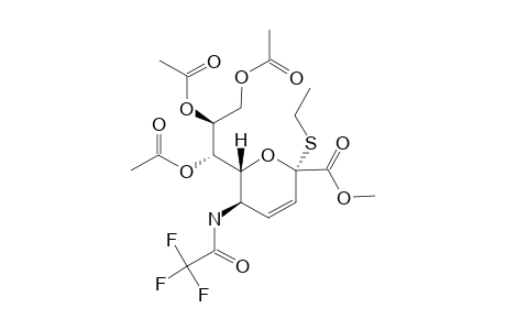 ETHYL-METHYL-7,8,9-TRI-O-ACETYL-3,4,5-TRIDEOXY-2-THIO-5-[(TRIFLUOROACETYL)-AMINO]-ALPHA-D-MANNO-NON-3-EN-2-ULOPYRASIDONATE