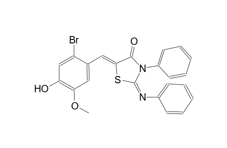 4-thiazolidinone, 5-[(2-bromo-4-hydroxy-5-methoxyphenyl)methylene]-3-phenyl-2-(phenylimino)-, (2E,5Z)-