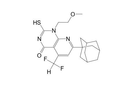 pyrido[2,3-d]pyrimidin-4(1H)-one, 5-(difluoromethyl)-2-mercapto-1-(2-methoxyethyl)-7-tricyclo[3.3.1.1~3,7~]dec-1-yl-