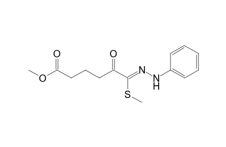 Methyl 1-[phenylhydrazono]-(methylsulfanyl)-2-oxoadipine-6-carboxylate