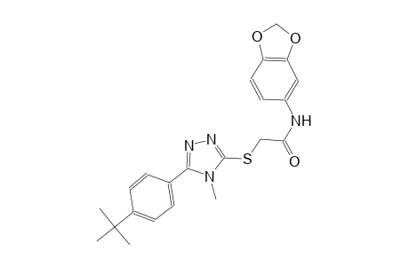 N-(1,3-benzodioxol-5-yl)-2-{[5-(4-tert-butylphenyl)-4-methyl-4H-1,2,4-triazol-3-yl]sulfanyl}acetamide