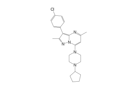 3-(4-chlorophenyl)-7-(4-cyclopentyl-1-piperazinyl)-2,5-dimethylpyrazolo[1,5-a]pyrimidine