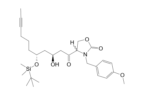 4-(1-Oxo-3-hydroxy-5-(tert-butyldimethylsiloxy)undec-9-yn-1-yl)-N-(p-methoxybenzyl)-1,3-oxazolidin-2-one isomer