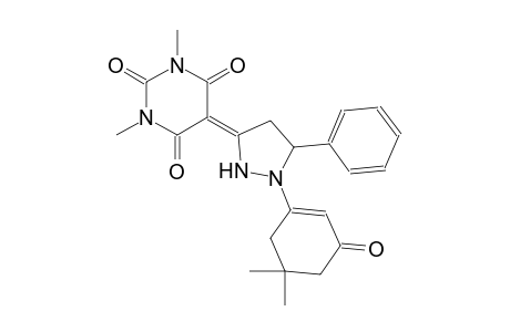 2,4,6(1H,3H,5H)-pyrimidinetrione, 5-[1-(5,5-dimethyl-3-oxo-1-cyclohexen-1-yl)-5-phenyl-3-pyrazolidinylidene]-1,3-dimethyl-