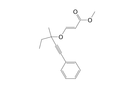 (E)-methyl 3-(3-methyl-1-phenylpent-1-yn-3-yloxy)acrylate