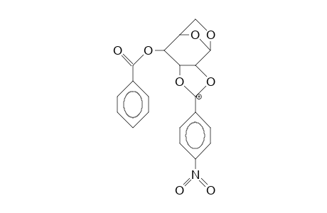 4-O-Benzoyl-2,3-O-(4-nitro-benzylidenium)-1,6-anhydro-B-D-gulopyranose cation