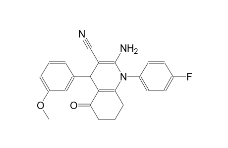 2-amino-1-(4-fluorophenyl)-4-(3-methoxyphenyl)-5-oxo-1,4,5,6,7,8-hexahydro-3-quinolinecarbonitrile