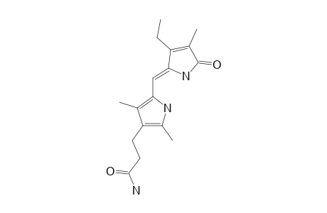 5-[(1,5-DIDEHYDRO-3-ETHYL-4-METHYL-5-OXO-2H-PYRROL-2-YLIDENE)-METHYL]-2,4-DIMETHYL-1H-PYRROL-3-PROPANOIC-ACID-AMIDE;XANTHOBILIRUBINIC-ACID-AMIDE