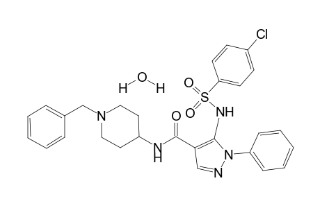 5-(4-Chlorophenylsulfonylamino)-1-phenyl-N-(1-phenylmethyl-4-piperidinyl)-1H-pyrazole-4-carboxamide dihydrate