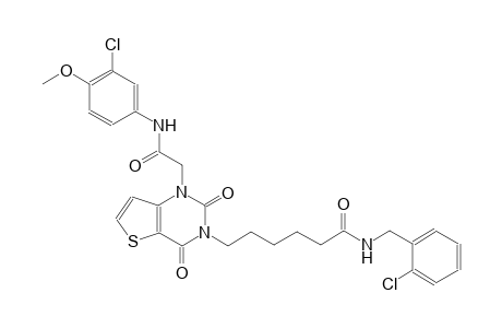 N-(2-chlorobenzyl)-6-(1-[2-(3-chloro-4-methoxyanilino)-2-oxoethyl]-2,4-dioxo-1,4-dihydrothieno[3,2-d]pyrimidin-3(2H)-yl)hexanamide