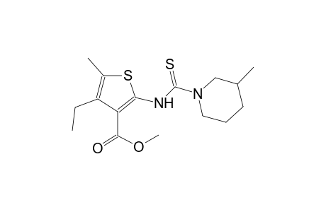 methyl 4-ethyl-5-methyl-2-{[(3-methyl-1-piperidinyl)carbothioyl]amino}-3-thiophenecarboxylate
