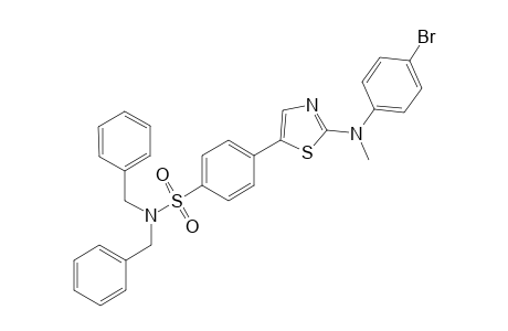 N,N-Dibenzyl-4-[2-((4-bromophenyl)methyl-amino)thiazol-5-yl]benzenesulfonamide