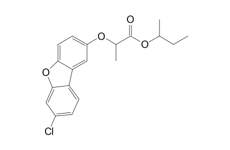 Propanoic acid, 2-[(7-chloro-2-dibenzofuranyl)oxy]-, 1-methylpropyl ester