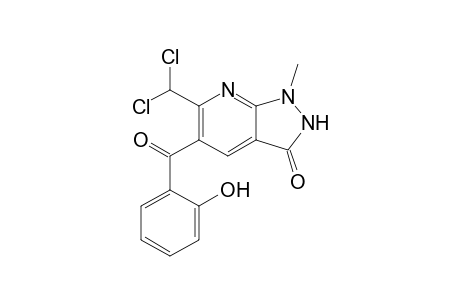 6-(Dichloromethyl)-5-salicyloyl-1-methyl-1H-pyrazolo[3,4-b]pyridin-3-one