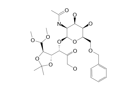 4-O-(2-ACETAMIDO-6-O-BENZYL-2-DEOXY-BETA-D-TALOPYRANOSYL)-2,3-O-ISOPROPYLIDENE-D-XYLO-HEXOS-5-ULOSE-DIMETHYL-ACETAL