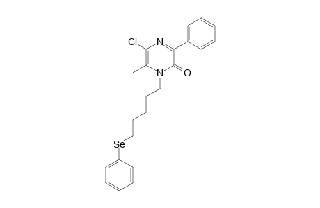 5-chloro-6-methyl-3-phenyl-1-[5-(phenylseleno)pentyl]pyrazin-2-one