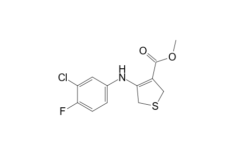 4-(3-chloro-4-fluoroanilino)-2,5-dihydro-3-thiophenecarboxylic acid, methyl ester