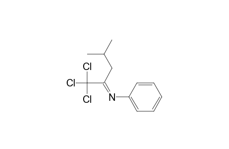 Benzenamine, N-[3-methyl-1-(trichloromethyl)butylidene]-, (E)-