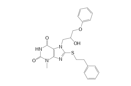 7-(2-hydroxy-3-phenoxy-propyl)-3-methyl-8-(phenethylthio)xanthine