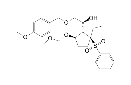 (1S,1'S,2S,3R)-2-{1'-Hydroxy-2'-[4"-(methoxyphenyl)methyl]oxy}ethyl-3-(methoxymethyl)oxy-1-phenylsulfonyl-1-ethylcyclopentane