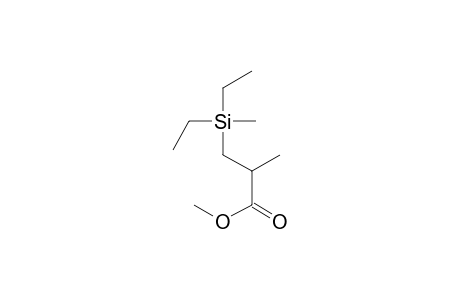 Propanoic acid, 3-(diethylmethylsilyl)-2-methyl-, methyl ester