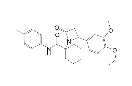 cyclohexanecarboxamide, 1-[2-(4-ethoxy-3-methoxyphenyl)-4-oxo-1-azetidinyl]-N-(4-methylphenyl)-