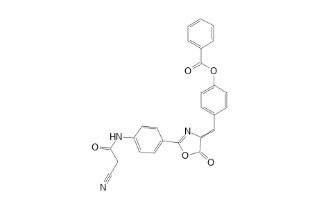 4-((2-(4-(2-Cyanoacetamido)phenyl)-5-oxooxazol-4(5H)-ylidene)methyl)phenyl benzoate