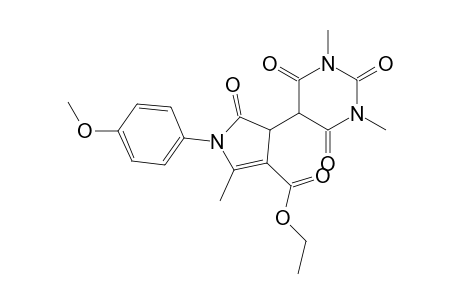 Ethyl 4-(1,3-dimethyl-2,4,6-trioxohexahydropyrimidin-5-yl)-1-(4-methoxyphenyl)-2-methyl-5-oxo-4,5-dihydro-1H-pyrrole-3-carboxylate