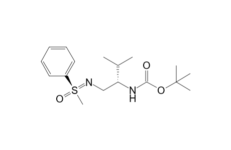 (S,R)-N-[(2-N-tert-Butyloxycarbonylamino)(3-methyl)butyl]-S-methyl-S-phenylsulfoximine