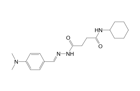 Butanoic acid, monoamide-, monohydrazide-, N-cyclohexyl-, n2-(4-dimethylaminobenzylideno)-