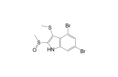4,6-bis(bromanyl)-3-methylsulfanyl-2-methylsulfinyl-1H-indole