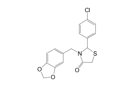 (+/-)-3-((Benzo[d][1,3]dioxol-6-yl)methyl)-2-(4-chlorophenyl)thiazolidin-4-one