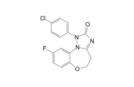 1-(4-chlorophenyl)-9-fluoranyl-4,5-dihydro-[1,2,4]triazolo[5,1-d][1,5]benzoxazepin-2-one