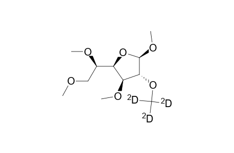 Methyl 3,5,6-tri-O-methyl-2-O-trideuteriomethyl-.beta.-D-glucofurano side