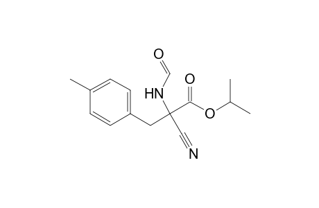 Isopropyl .alpha.-Cyano-.alpha.-(formylamido)-.beta.-(p-methylphenyl)propanoate