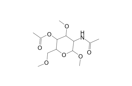 Galactopyranoside, methyl 2-acetamido-2-deoxy-3,6-di-O-methyl-, 4-acetate, .alpha.-d-