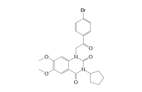 1-[2-(4-bromophenyl)-2-oxoethyl]-3-cyclopentyl-6,7-dimethoxy-2,4(1H,3H)-quinazolinedione