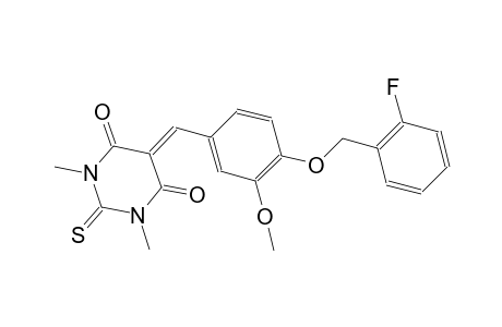 5-{4-[(2-fluorobenzyl)oxy]-3-methoxybenzylidene}-1,3-dimethyl-2-thioxodihydro-4,6(1H,5H)-pyrimidinedione