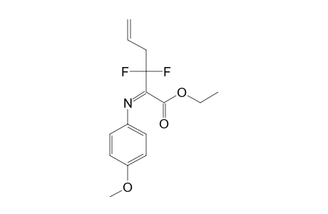 ETHYL-3,3-DIFLUORO-2-[(4-METHOXYPHENYL)-IMINO]-5-HEXENOATE