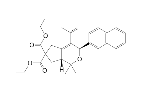 Diethyl (3R,7aR)-1,1-dimethyl-3-(naphthalen-2-yl)-4-(prop-1-en-2-yl)-3,5,7,7a-tetrahydrocyclopenta[c]pyran-6,6(1H)-dicarboxylate